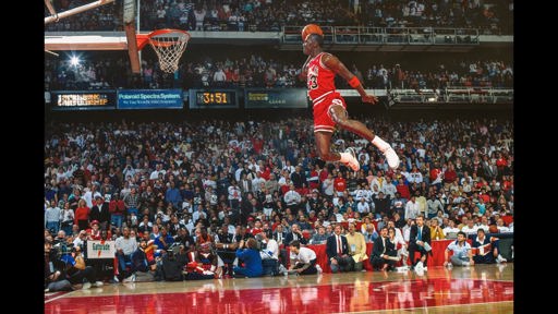 Michael Jordan's Legendary Free Throw Line Dunk HD